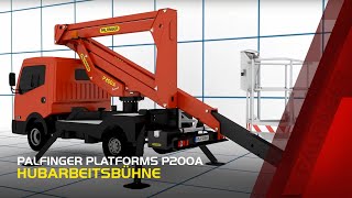 Palfinger Platforms P200A Hubarbeitsbühne  Access Platform [upl. by Nnylrefinnej]