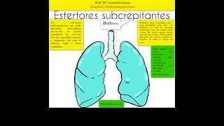 Sons Pulmonares  Estertores Bolhosos [upl. by Mayworm11]