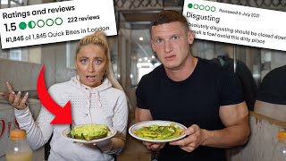 We ate at the WORST REVIEWED restaurants in London  One Star Reviews ft Saffron Barker [upl. by Fasa841]