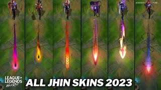 All Jhin Skins 2023 Comparison WildRift [upl. by Ertemed903]