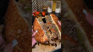 The Best grilled cheese Philly 🔥 phillycheesesteak food cooking [upl. by Notlrak]