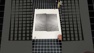 Optical art through repetition  Pen plotter drawing coding plotter [upl. by Lertram]