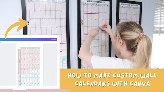 How to create a custom wall planner easy Canva planner tutorial  make your own wall calendar [upl. by Lizzy933]