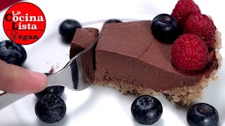 Deliciosa TARTA DE CHOCOLATE VEGANA⎮ Receta sin horno  ❤😀 [upl. by Feirahs112]