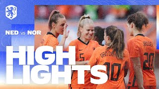 Highlights OranjeLeeuwinnen  Noorwegen 1562021 [upl. by Dennison49]