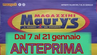 Volantino Maurys dal 7 al 21 gennaio ANTEPRIMA [upl. by Kela]