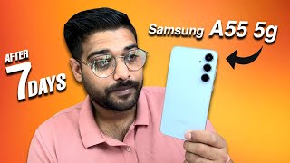 Samsung A55 5g Review after 7 days 🔥 Everything You Need To Know [upl. by Nymrak433]