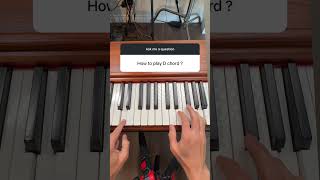 D Major Chord on Piano [upl. by Friedly]