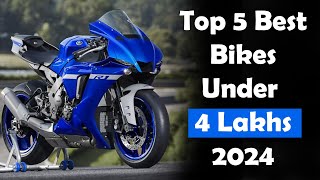 Best Bikes Under 4 Lakhs in India 2024 bestbikes bikesunder4lakhs [upl. by Heshum]