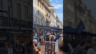 ruaaugusta lisbon portugal streetcafe romantic cafe [upl. by Arabrab]