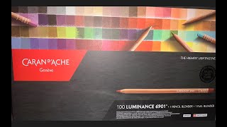 Caran dAche Luminance 100 set  Unboxing  Best Colored Pencils in the world [upl. by Clare627]