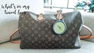 WHATS IN MY TRAVEL BAG  LOUIS VUITTON SPEEDY B 40 [upl. by Nosittam]