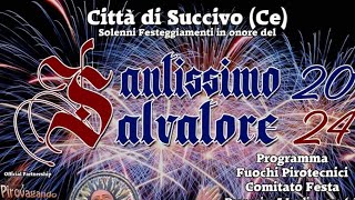 Spettacolo Pirotecnico Notturno SS Salvatore Succivo CE 2024  Ruocco [upl. by Mendive]