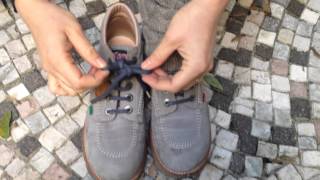 Tutorial doppio nodo Kickers Calzature  Italia [upl. by Nove]