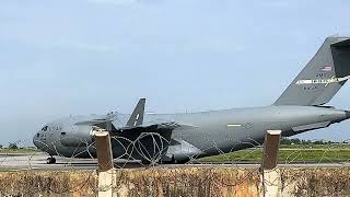 C17 United States  Air Force RCH155 in Abidjan AIRPORT DIAP 🤩 [upl. by Rosana]