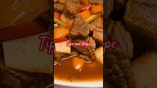 CARNE GUISADA  CON PAPAS ZANAHORIAS Y EJOTES  by Tips con Hope [upl. by Guillaume893]