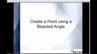 Creating a Point using a Bisected Angle [upl. by Jordans]