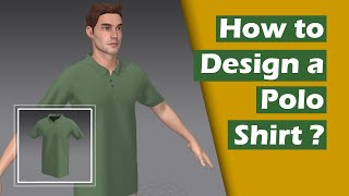 How to design a Polo Shirt in Marvelous Designer sv [upl. by Anual]