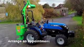 Solis 26 HP Tractor with Frontoni Butterfly 300 Flail Hedge Cutter [upl. by Dallas948]