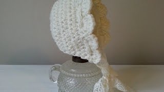 CZAPECZKA BONETKA NA SZYDEŁKU DLA NIEMOWLAKA CROCHET BABY BONNET [upl. by Marchelle]