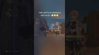 Capitano reveals his face to the traveler 🫢😳 genshinimpact shorts [upl. by Etem]