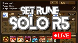 SET RUNE SOLO R5 AKUN MAXI GUE  Summoners War Indonesia [upl. by Worl]