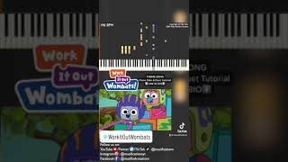 Work It Out Wombats  Theme Song  Piano Tutorial Short [upl. by Marris]