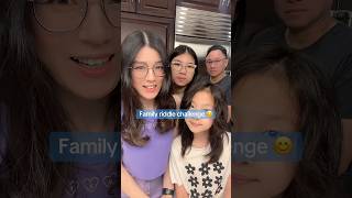 Family riddle challenge 😊 Did you get it✌🏻 funnyvideo challenge riddles family [upl. by Yrocej]