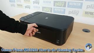 Canon Pixma MG3250 How to do Printhead Cleaning and Deep Cleaning Cycles to Improve Print Quality [upl. by Eleanor78]