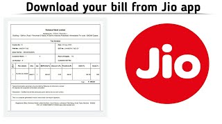 How to download receipts or invoice from My Jio app  Download your Bill  Techno Logic  2021 [upl. by Deelaw954]