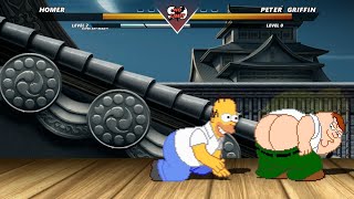 HOMER SIMPSON vs PETER GRIFFIN  Highest Level Amazing Fight [upl. by Jules564]