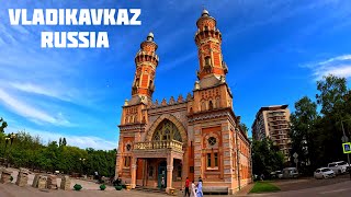 Vladikavkaz North Ossetia  Alania Russia A Walking Tour In 4K 2023 🇷🇺 [upl. by Adekan]