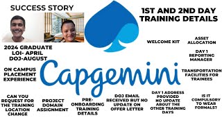 capgemini complete training details capgemini training location change Capgemini office dress code [upl. by Aluino346]