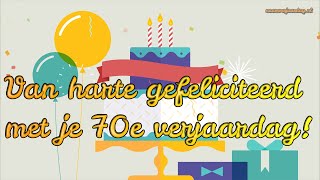 70 JAAR 🎂 Gefeliciteerd met je 70e verjaardag 🎈 FIJNE VERJAARDAG 🎉 naamverjaardag [upl. by Klump215]