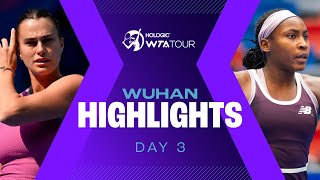 Andreeva Sisters face off amp Gauff features on Day 3 of Wuhan 2024  WTA Match Highlights [upl. by Adnov]