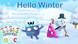 officialalphablocks  Hello Winter ❄️ ☔️ 🌨 🌬  Its Winter Time  Phonics [upl. by Aryl]