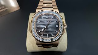 Đồng hồ Patek Philippe Nautilus 57231R001 Gold Baguette Diamond Bezel [upl. by Corbie327]