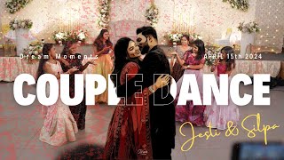 Romantic Couple Dance  Wedding Reception  JSnaps  JestinampSilpa  Love Marriage [upl. by Eremehc]