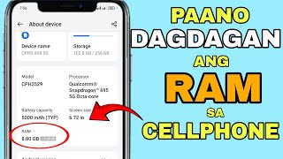 PAANO DAGDAGAN ANG RAM NG CELLPHONE MO [upl. by Yendor]