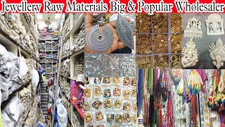 Biggest Jewellery Raw Material Wholesale Market In Kolkata  Oxidised Jarman Silver Raw Material [upl. by Gusty]