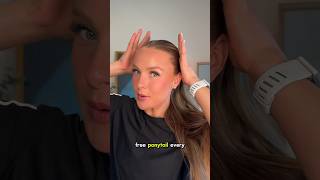 How to do a perfect slick back ponytail ponytail slickback hairtutorial [upl. by Acirt386]