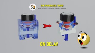 Pneumatic Connection Delay Timer On Delay  Explanation with Animations 👌🏼 [upl. by Ariel327]