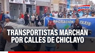 🔴🔵Transportistas de diferentes gremios marchan por calles de Chiclayo [upl. by Hill]