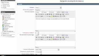 Crear pregunta tipo quotEnsayoquot Moodle [upl. by Canty770]