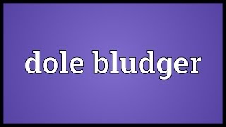 Dole bludger Meaning [upl. by Kee]