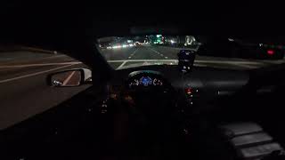 Eurocharged 2009 W204 C63 AMG P30 Waking Up Sleepy Town  Night POV [upl. by Senga160]