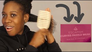 HomeBargainsUK Paddle brush REVIEWEscapism CURVED paddle brush review4C HAIR DETANGLING BRUSH [upl. by Anirak]