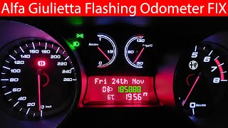 Giulietta FLASHING ODOMETER FIX After BlueampMe removal PROXY ALIGNMENT ISSUES FIXED Airbag Node FIX [upl. by Camellia634]