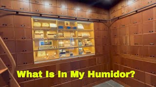 What is in my Humidor  Tour home and cigar bar humidors [upl. by Annyahs]