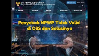 3 Penyebab NPWP tidak Valid di OSS [upl. by Ingunna938]